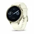 Умные часы Garmin Venu 4 - 41mm Lunar Gold с силиконовым ремешком (010-03013-00)