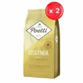 Кофе в зернах Poetti Leggenda Oro 250 г, набор из 2 шт.