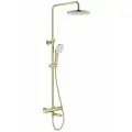 Душевая стойка с термостатом для ванны Splenka S223.26.03, латунь, сатин золотой