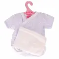 91046-16 Одежда для кукол и пупсов 40 - 45 см, боди с принтом, подгузник / памперс
