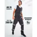 Спецодежда мужская, полукомбинезон рабочий мужской, темно-серый, размер 52-54, рост 194-200
