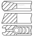 GOETZE 0813800000 Кольца ДВС поршневые (к-т на 1 поршень)