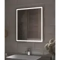 Зеркало с подсветкой в ванную 60х70 см Geometry Comfort бесконтактным включением на взмах и подогревом холодный белый свет 5000К