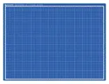Коврик (мат) для резки Brauberg Extra 5-слойный, А2 (600х450 мм), двусторонний, толщина 3 мм, синий, 237176