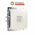Встраиваемая розетка Ethernet RJ-45 Werkel W1181013 перламутровый рифленый IP20