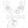 Турбокомпрессор для а м VW Transporter T5 03- 1.9D тип KP39A LUZAR LAT 1807