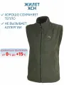 Жилет ХСН, ткань флис, цвет хаки, размер 50-52/176-188