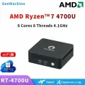 Мини - компьютер GenMachine Mini PC AMD R7-4700U Windows 11 Pro 2*DDR4 3200Mhz Business Office Design Computer 0G+0GB