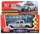 Машина Технопарк Ford Ranger Пикап Полиция металлический инерционный 12см и фигурка 4,5см SB-18-09-FR-P+FG-WB