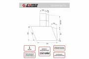 Кухонная вытяжка Exiteq EX - 1156 white наклонная, 60 см, сенсорное управление