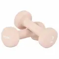 Гантели Kama, гексагональные, с неопреновым покрытием, 1 кг, бежевые, 2 шт