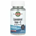 Kal, липосомальное железо + витамин C, 30 растительных капсул