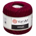 Пряжа для вязания YarnArt Violet 0112 бордовый 6 шт 50 гр/282 м 100% мерсеризованный хлопок