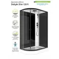 Душевая кабина DOMANI-Spa Delight Slim 120х80 правосторонняя, черные стенки, черный профиль, прозрачное стекло