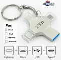 2 ТБ для телефона флеш-накопитель, Apple Lightning, micro USB, Type-C. Флэшка 2TB, металлический, ударопрочный.