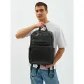 Рюкзак POUCHMAN, фактура гладкая, черный/черный графит/черный муар
