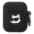 Lagerfeld для Airpods 1/2 чехол Silicone case with ring NFT 3D Choupette Black
