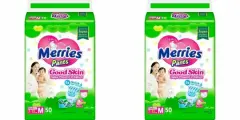 Merries Трусики для детей Good Skin, размер M 7-12 кг, 50 шт, 2 уп