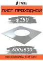 Лист проходной 600х600 нерж. AISI 430-0.5 d150