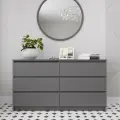 Комод для гостиной Мори МК 1380.6, графит матовый, ЛДСП