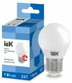 Лампа светодиодная 7Вт Е27 6500К шар G45 , IEK ECO 5шт