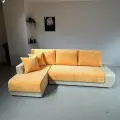 Диван, Диван-кровать Олимп-1 угловой, жёлтый kenzo, механизм еврокнижка, правый угол 220х138х76 см