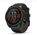 Умные часы Garmin fenix 8 – 47 mm AMOLED Sapphire carbon gray DLC titanium with black/pebble gray silicone (010-02904-21)