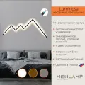 Настенный светильник Luminosa 120см, черный, LED, диммируемый, пульт ДУ, без вилки