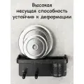 Держатель для фена настенный металлический в ванную комнату черный металлик yougin