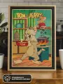 Интерьерный постер из крафт-бумаги без рамки Tom and Jerry Kitchen 42 х 30 см