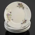 Набор тарелок, украшенных изображением цветов (3 суповые тарелки и 3 обеденные)