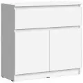 Комод 800 (1 ящик 2 двери) Челси Белый
