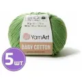 Пряжа YarnArt Baby cotton (443), оливковый, 5 шт. по 50 г