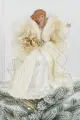 Верхушка на елку ангел С золотым букетом средний, фарфор, 31 см, Goodwill SB59211-1