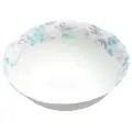 Салатник круглый 23 см Голубая роза, отводка платина