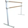 Балетный станок, 2-х рядный, переносной. Длина 1,5 метра. Поручень БУК под лаком, стойки белые