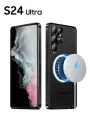 Ударопрочный чехол Samsung Galaxy S24 Ultra металл каркасом, с беспроводной зарядкой