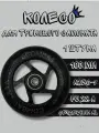 Колесо для трюкового самоката алюминиевое,100 мм, жесткость 88А, с подшипником ABEC-9, черно-серое, ATEOX COMBAT