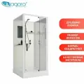 Душевые кабины Niagara Standart ST80/15Q/BK (80х80х200) квадрат, поддон 15см, распашная, проф. белый, без крыши,3 места