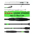 Спиннинг Kaida Legend Spinning, тест 3-15гр, 2.4м, штекерный, Carbon