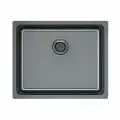 Мойка для кухни YUNI 54 UNI врезная / подстольная, цвет вороненая сталь, Paulmark, YU54-GM