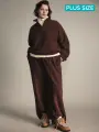 Брюки Befree Plus Size, размер XL/170, коричневый