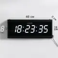 Часы электронные настенные Соломон, 48 x 19 x 3 см, цифры белые 7.5 х 4 см