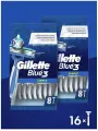 Одноразовые Бритвы Gillette Blue3 Simple, 3 лезвия, 16 шт.