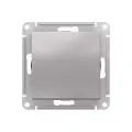 Переключатель проходной Systeme Electric Atlas Design 1-клавишный, 10А, 10 AX, Алюминий - 2 шт.