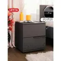 Тумба прикроватная Letta, 2 ящика, ЛДСП, универсальная, графит/фотопечать