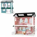 Модульный домик (собери сам), 4 секции. Мини-куколки на кухне и в столовой, в наборе с аксессуарами