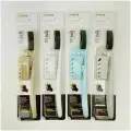 Набор зубных щеток с колпачком и держателем, Misorang Toothbrush Wang Ta Charcoal, щетина с ионами угля, средняя жесткость, 4 шт.