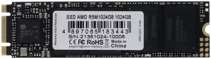 SSD-накопитель AMD Radeon R5M1024G8, 1TB, форм-фактор M.2, интерфейс SATA III