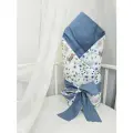Конверт-одеяло демисезон детский на выписку с поясом 90х90 см.